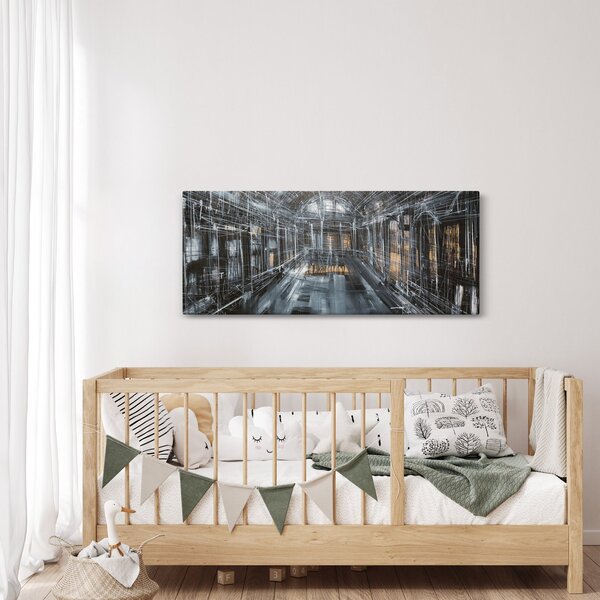 Slika interijera stare zgrade (120x50 cm)