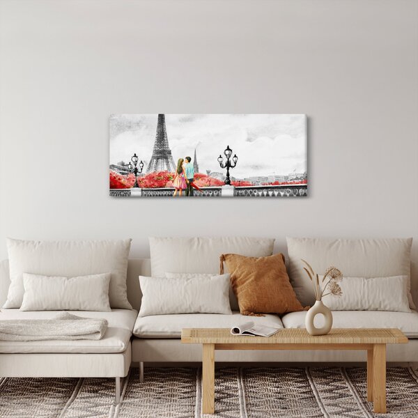 Slika - Ljubavnici u Parizu (120x50 cm)