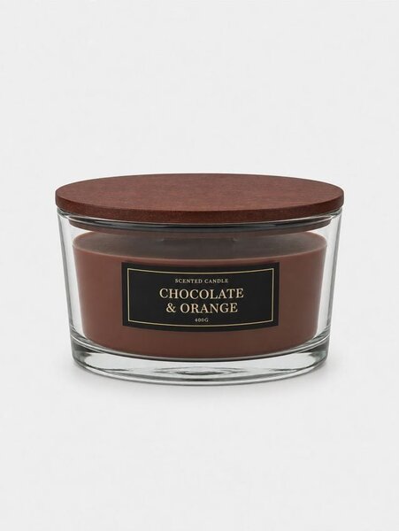 Sinsay - Mirisna svijeća s drvenim fitiljem Chocolate & Orange