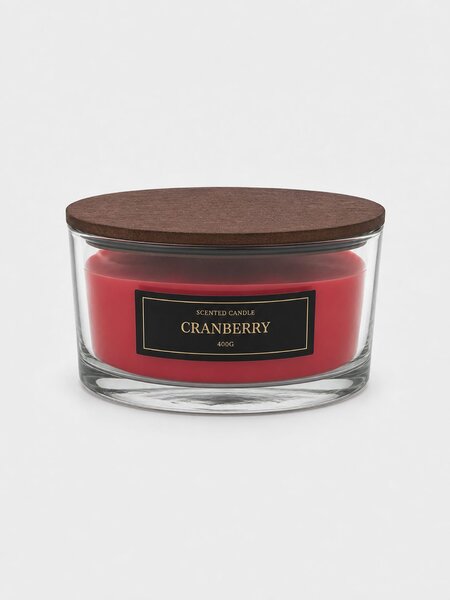 Sinsay - Mirisna svijeća s drvenim fitiljem Cranberry