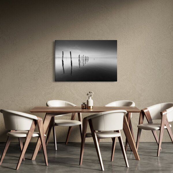 Slika crno-bijele vodene površine (90x60 cm)