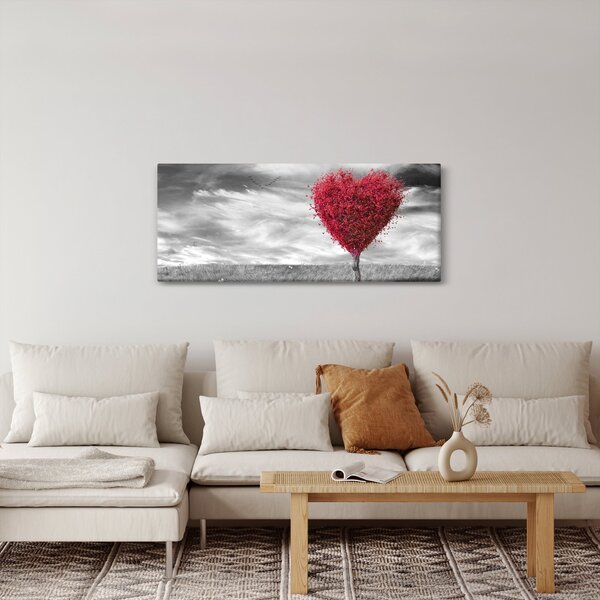 Slika - Krošnja stabla u obliku srca (120x50 cm)
