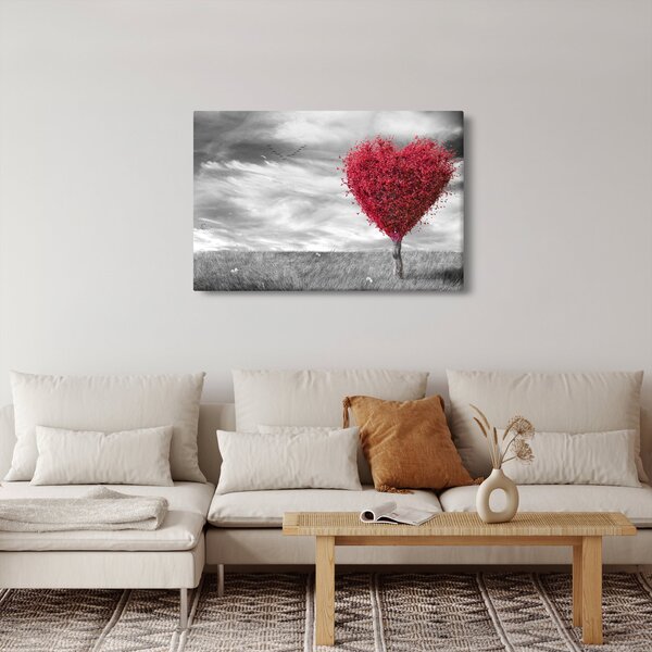 Slika - Krošnja stabla u obliku srca (90x60 cm)
