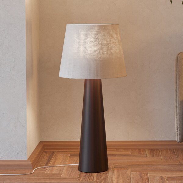EGLO Podna lampa Patemisco, smeđa/prirodna, čelik, tkanina, visina 90 cm, Smeđa / hrđa, Dnevni boravak/blagovaonica, Metal