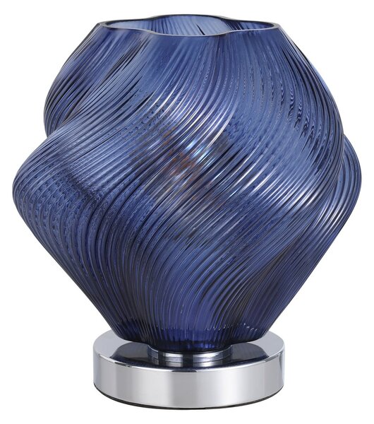 EGLO Stolna lampa Meliciano, plava, staklena, visina 23 cm, E27, Plava, Dnevni boravak/blagovaonica, Staklo