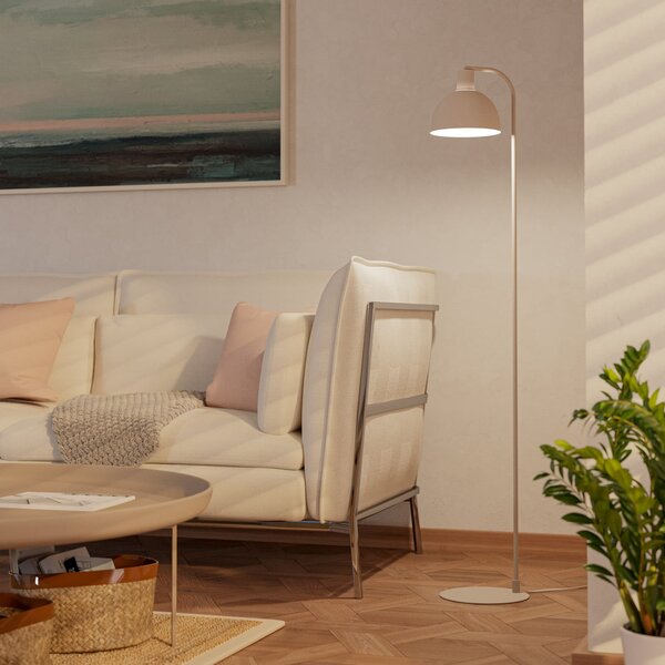 EGLO Podna lampa Cazalilla, pijeskovito bež, metal, E27, visina 149 cm, Bež, Dnevni boravak/blagovaonica, Metal