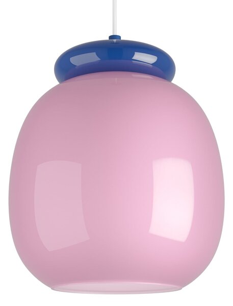 EGLO Berardelli viseća svjetiljka, ružičasto/plava, Ø 23 cm, staklo, E27, prigušiva, Ružičasta ruža, Dnevni boravak/blagovaonica, Staklo