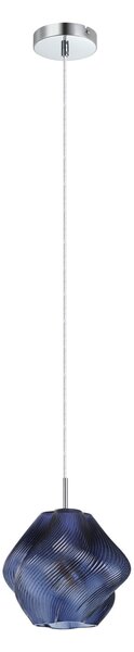 EGLO Meliciano viseća lampa, plava, staklo, Ø 22 cm, E27, prigušiva, Plava, Dnevni boravak/blagovaonica, Staklo