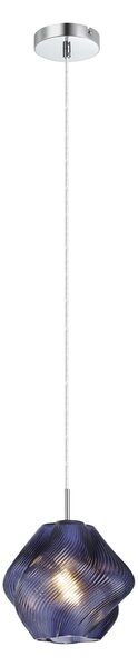EGLO Meliciano viseća lampa, plava, staklo, Ø 22 cm, E27, prigušiva, Plava, Dnevni boravak/blagovaonica, Staklo
