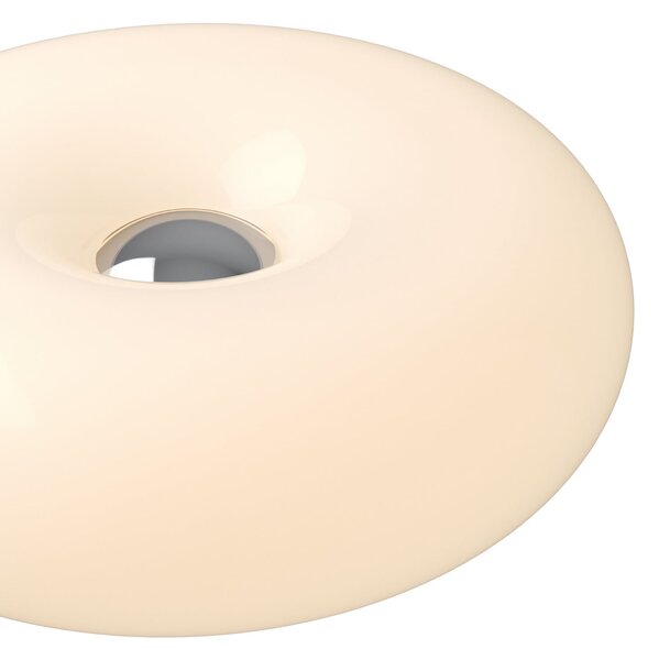 EGLO Basile LED stolna lampa, bijela, staklena, 2.700 K, prigušiva, Bijela, Dnevni boravak/blagovaonica, Staklo
