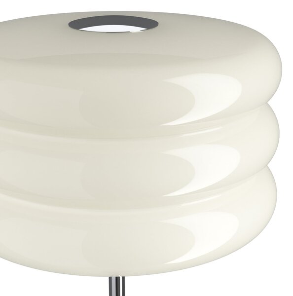 EGLO Podna lampa Tortora, bijela, staklo, metal, visina 153 cm, E27, Bijela, Dnevni boravak/blagovaonica, Staklo