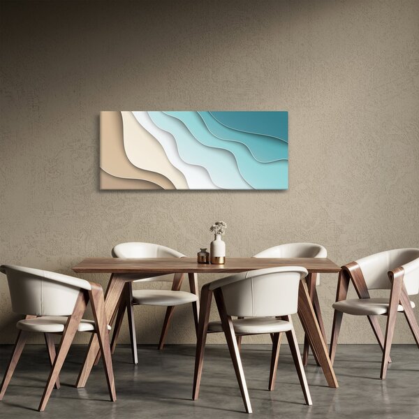 Apstraktna slika morske obale (120x50 cm)