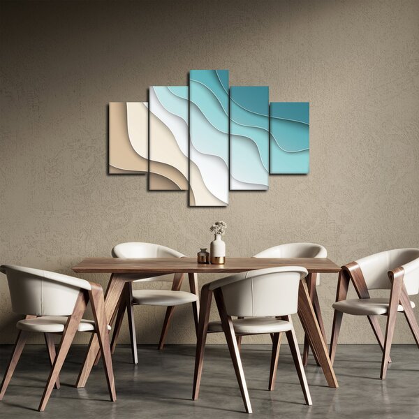 Apstraktna slika morske obale (150x105 cm)