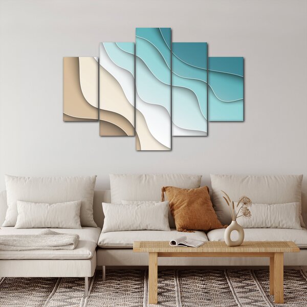 Apstraktna slika morske obale (150x105 cm)