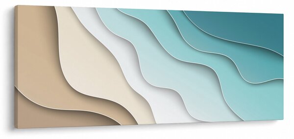 Apstraktna slika morske obale (120x50 cm)