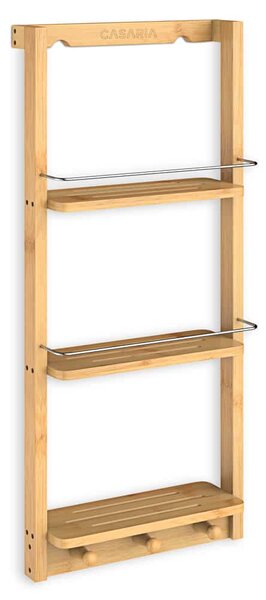 Viseća polica za kupaonicu BAMBOO, 28,5x10x70 cm, 3 police, smeđa Casaria