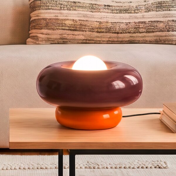 EGLO Torchiarolo stolna lampa, bordo/narančasta, metal, E27, Crvena, Dnevni boravak/blagovaonica, Metal