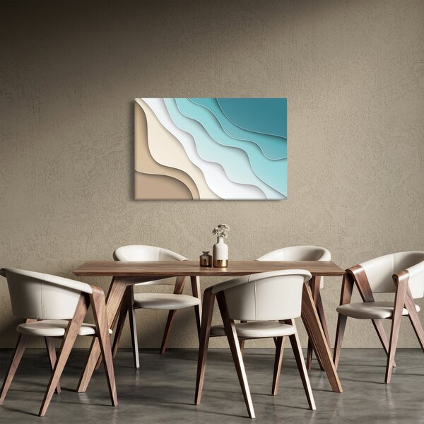 Apstraktna slika morske obale (90x60 cm)
