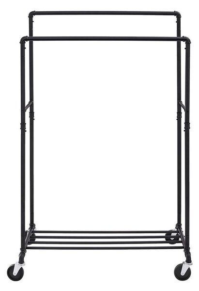 Dvostruki stalak za odjeću RARE, vodovodne cijevi, 100x59x162 cm, crni SongmicsHome