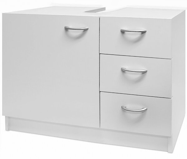 Ormarić ispod umivaonika s 3 ladice SILKE, 63x30x54 cm, bijeli Casaria