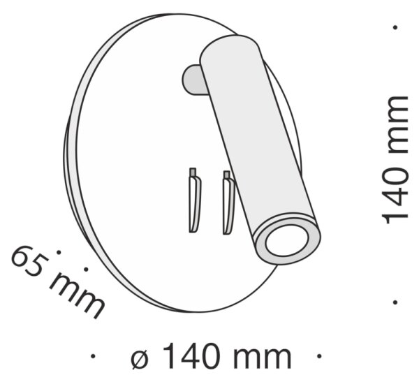 Maytoni C176-WL-01-6W-W - LED Zidna reflektorska svjetiljka IOS LED/9W/230V bijela