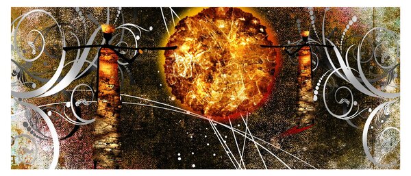 Slika naslikanog antičkog djela (120x50 cm)