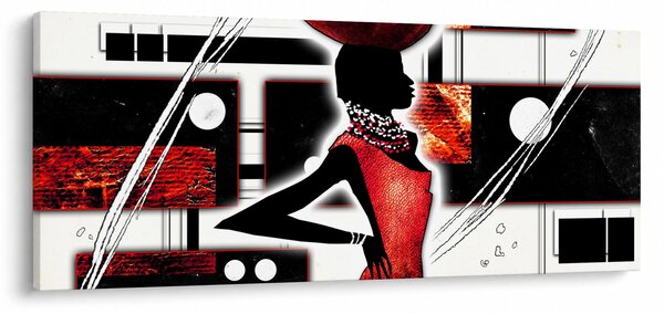 Slika dame na antičkoj slici (120x50 cm)