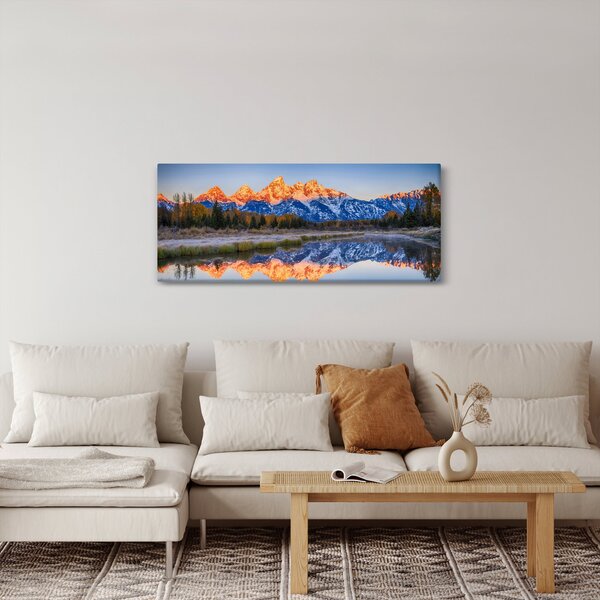 Slika snježnih planinskih vrhova (120x50 cm)