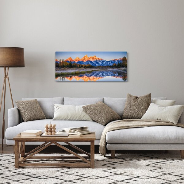 Slika snježnih planinskih vrhova (120x50 cm)