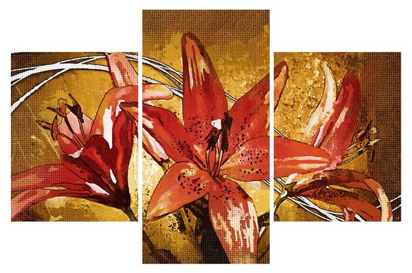 Slika cvjetova ljiljana (90x60 cm)