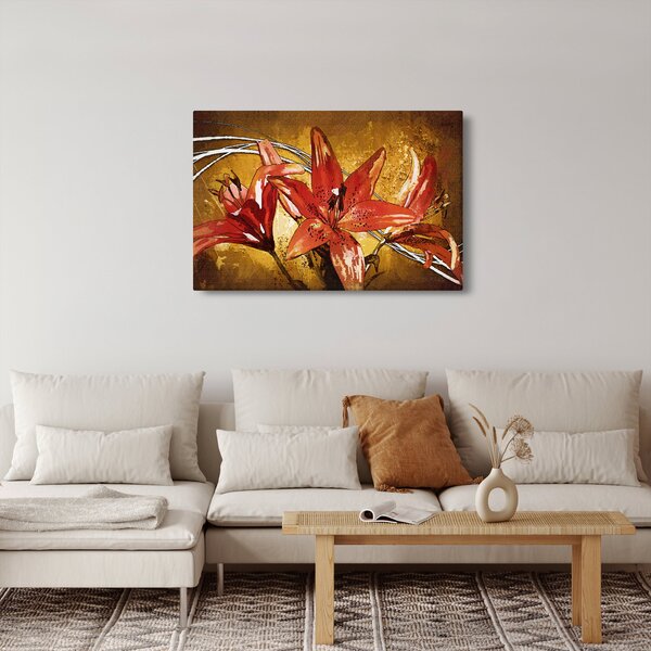 Slika cvjetova ljiljana (90x60 cm)