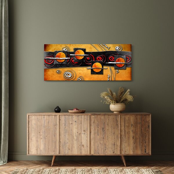 Slika apstrakcije - Planeti (120x50 cm)