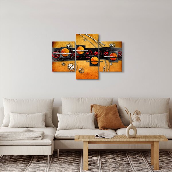 Slika apstrakcije - Planeti (90x60 cm)