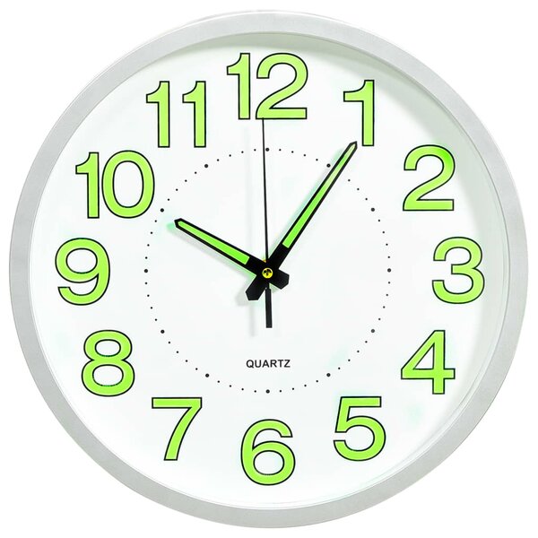 VidaXL 325167 Luminous Wall Clock White 30 cm