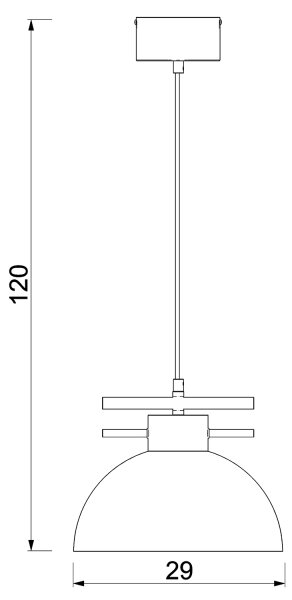 Luster na sajli ESTATE 1xE27/15W/230V plava