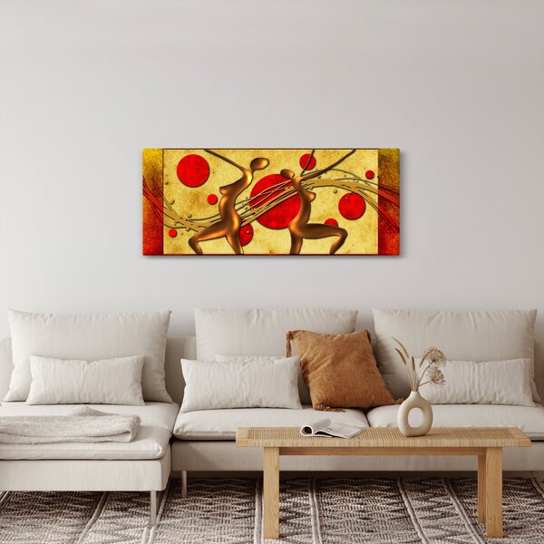 Apstraktna slika s dvije žene (120x50 cm)