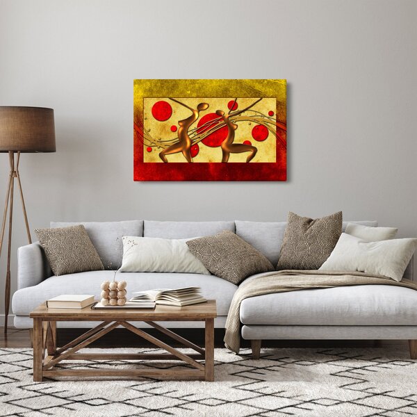 Apstraktna slika s dvije žene (90x60 cm)