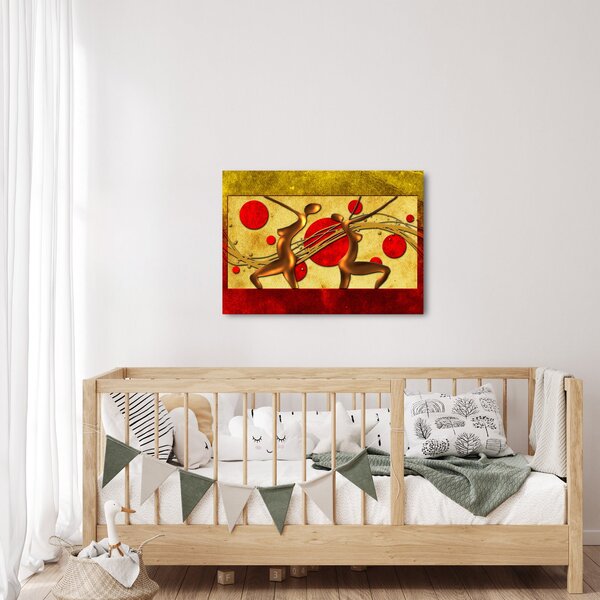 Apstraktna slika s dvije žene (70x50 cm)