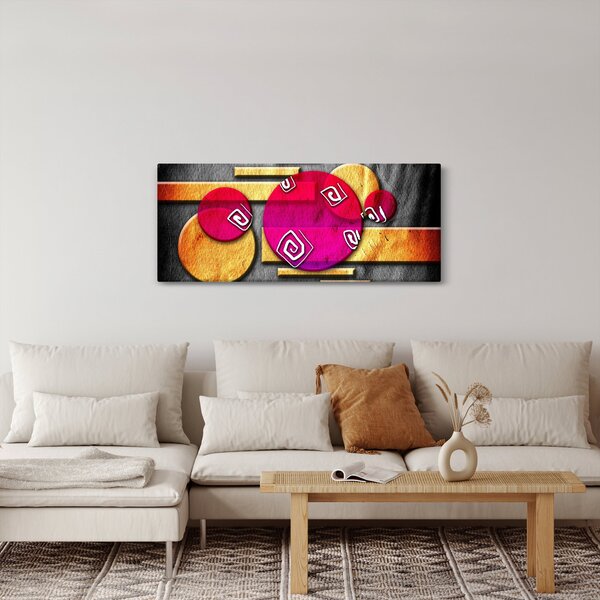 Apstraktna slika s povijesnim simbolima (120x50 cm)