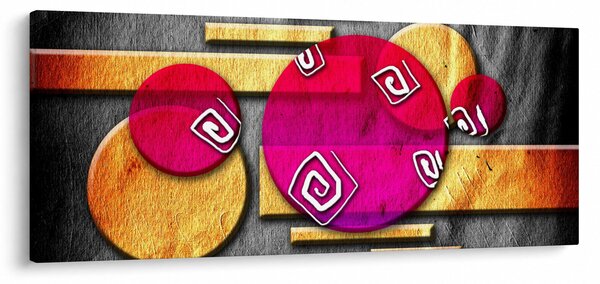 Apstraktna slika s povijesnim simbolima (120x50 cm)