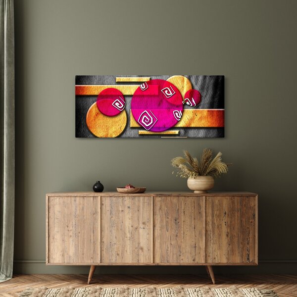 Apstraktna slika s povijesnim simbolima (120x50 cm)