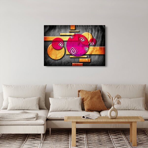 Apstraktna slika s povijesnim simbolima (90x60 cm)