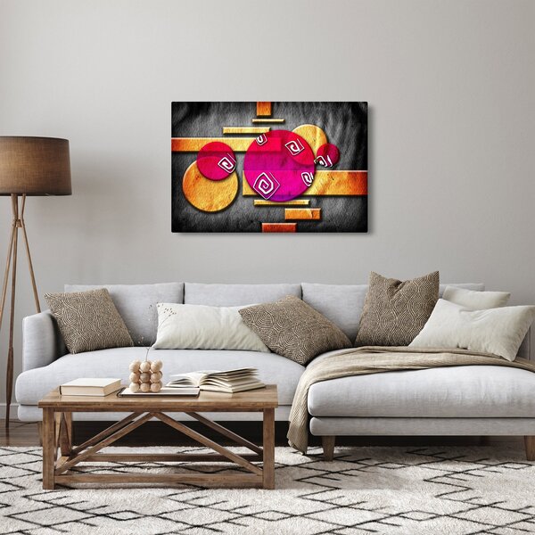 Apstraktna slika s povijesnim simbolima (90x60 cm)