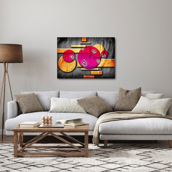 Apstraktna slika s povijesnim simbolima (70x50 cm)