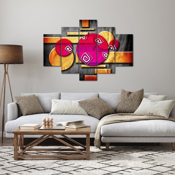 Apstraktna slika s povijesnim simbolima (150x105 cm)
