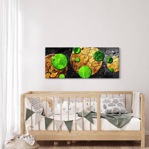 Slika apstrakcije - Kugle (120x50 cm)