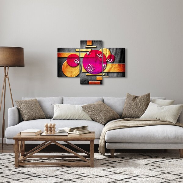 Apstraktna slika s povijesnim simbolima (90x60 cm)