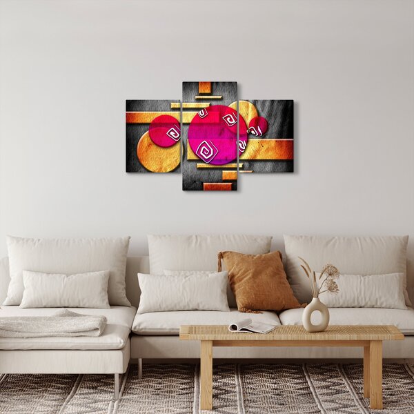 Apstraktna slika s povijesnim simbolima (90x60 cm)