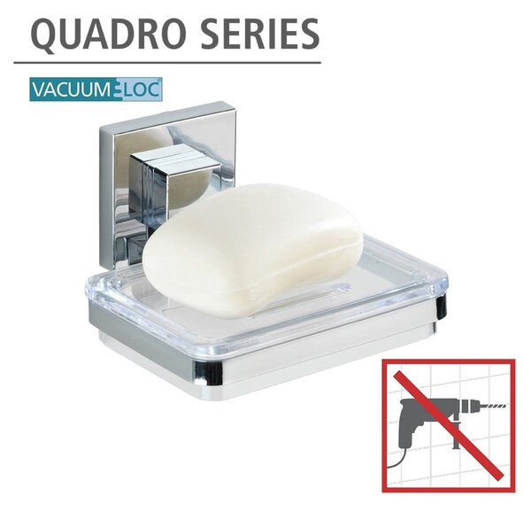 Samostojeća posuda za sapun Wenko Vacuum-Loc, 12 x 12 cm