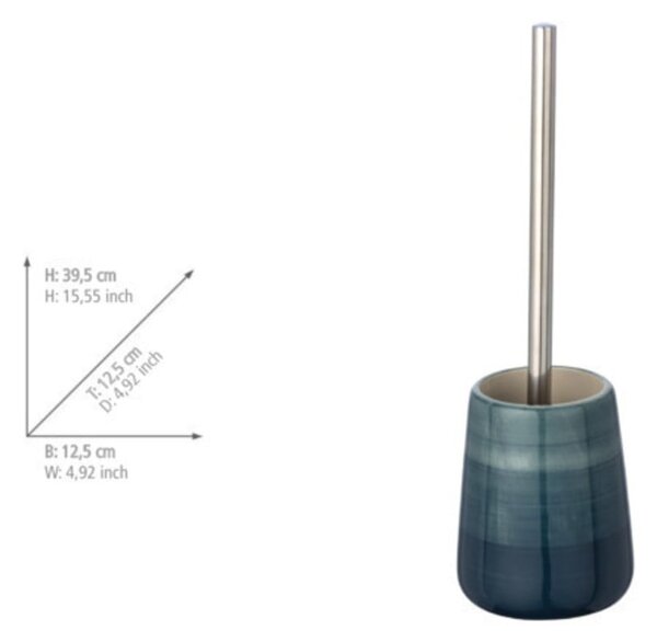 Petrol plava četka za toalet Wenko Pottery